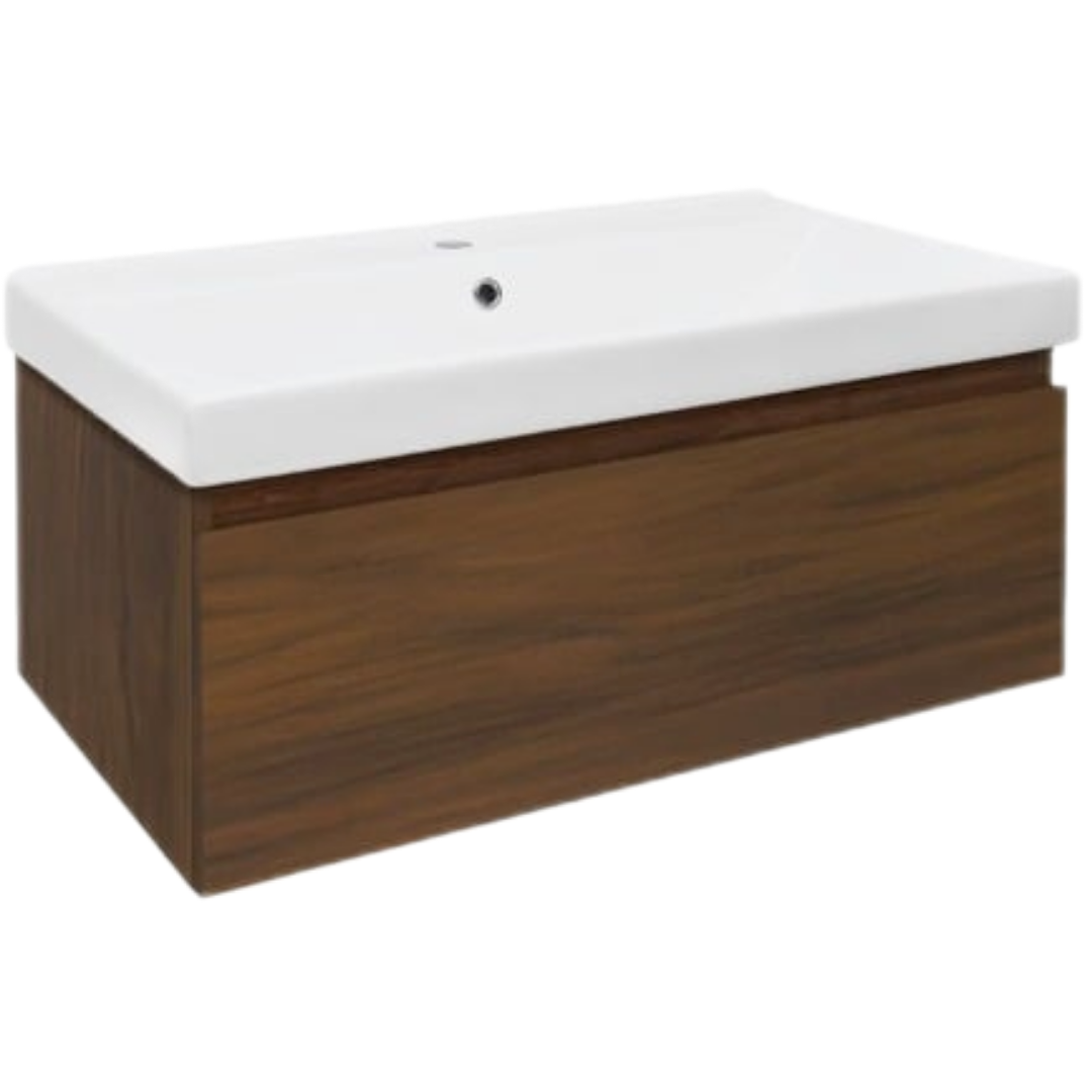 Koupelnová skříňka s umyvadlem SAT B-Way 80x30x45 cm ořech mat BWAY80NUTU1 SAT