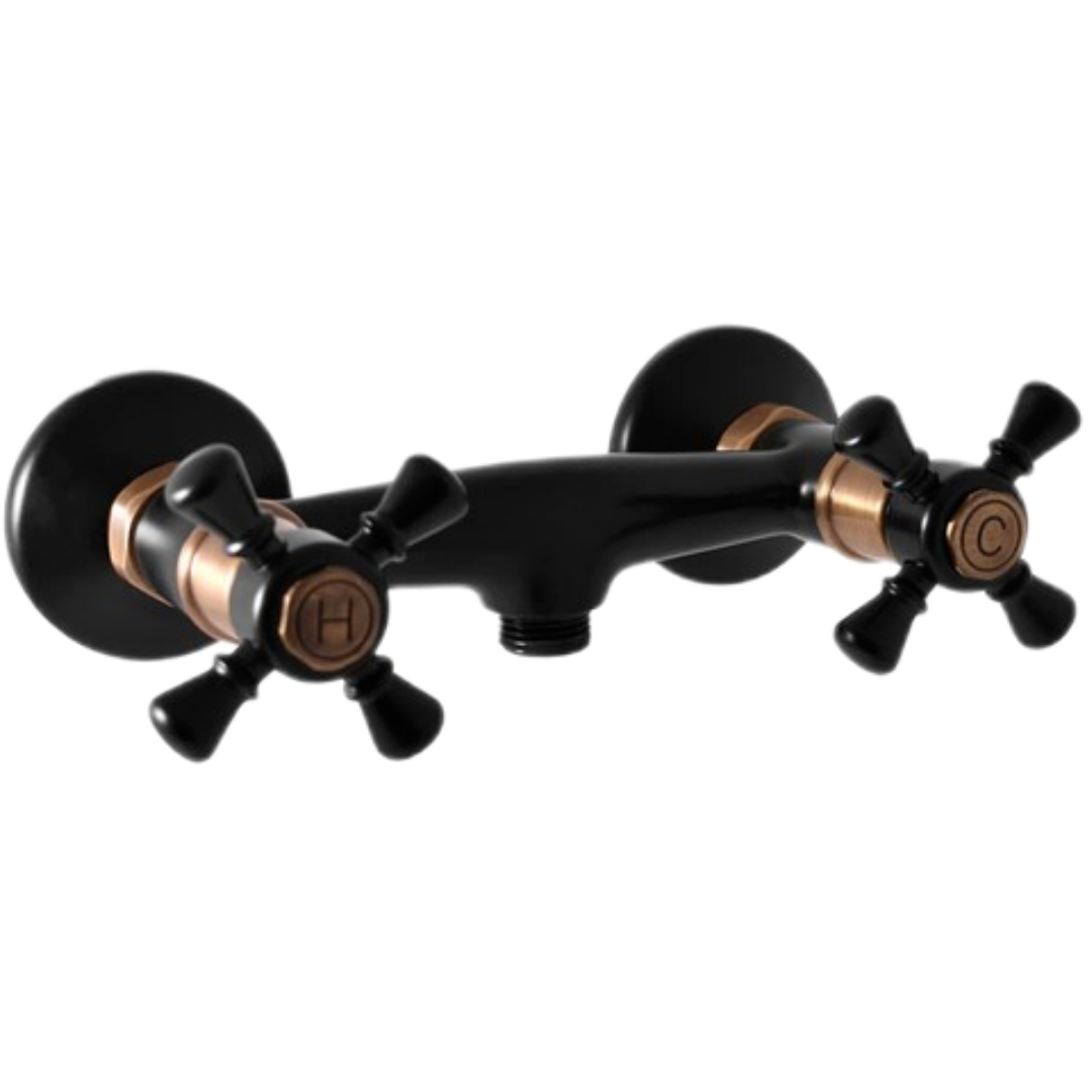 RAV SLEZÁK Morava sprchová baterie 100 mm černá/stará mosaz MK380.0CMATSM RAV SLEZÁK