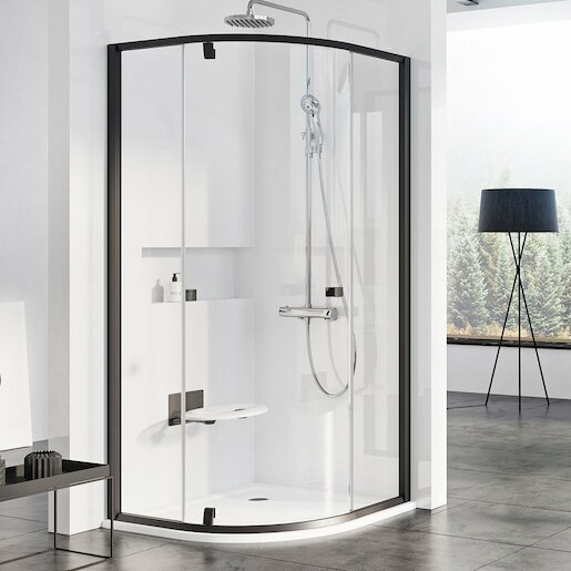 Ravak Pivot sprchové dveře čtvrtkruh 90x90 cm 37677300z1 PSKK390TBL Ravak
