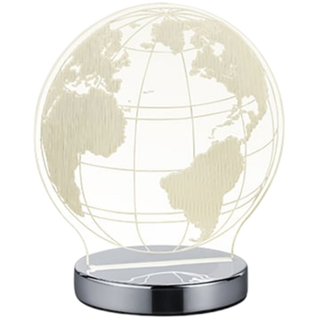 Reality Globe led stolní lampa chrom r52481106 RER52481106 Reality