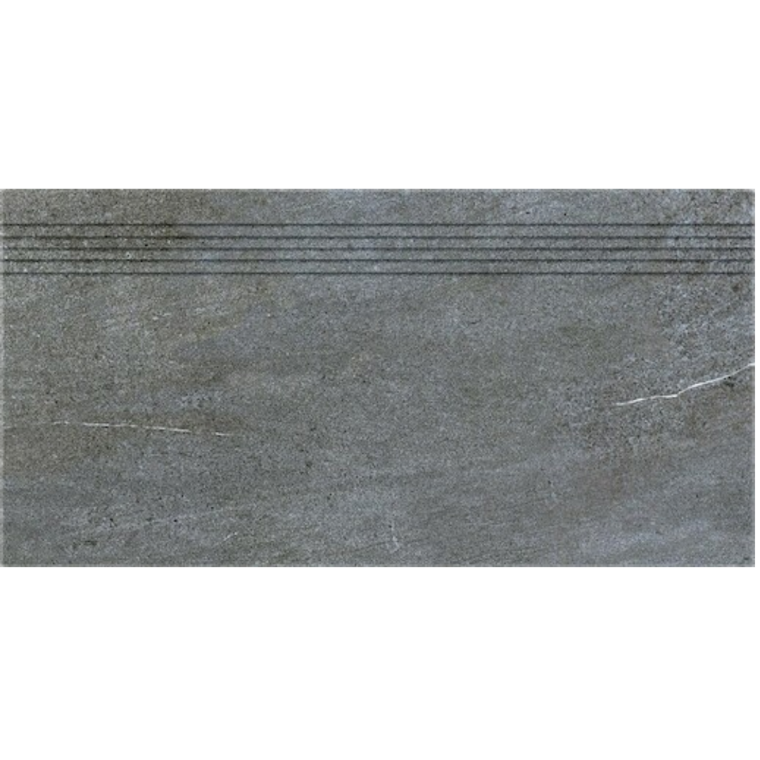 Schodovka Rako Quarzit tmavě šedá 40x80 cm mat DCP84738.1 Rako