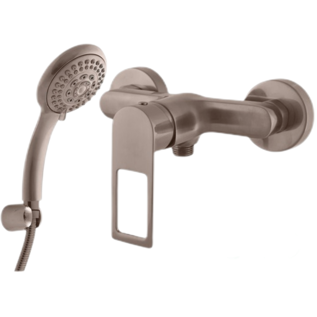 Sprchová baterie RAV SLEZÁK Nil se sprchovým setem 150 mm kartáčovaná metal grey NL281.5/1-1MGK RAV SLEZÁK