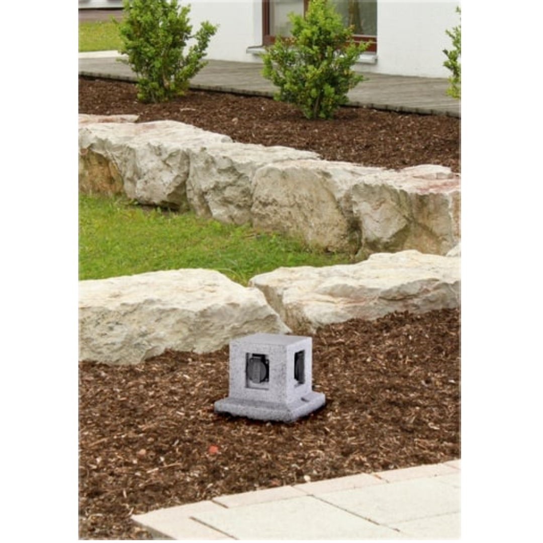 Trio Garden Socket zahradní zásuvka šedá 9963-11 TR9963-11 Trio