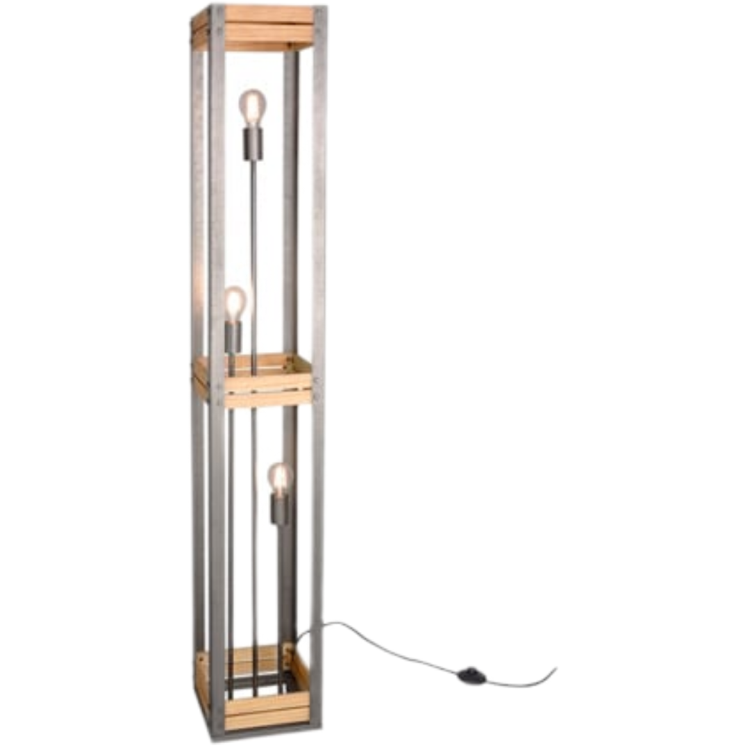 Trio Khan stojací lampa nikl 405500367 TR405500367 Trio