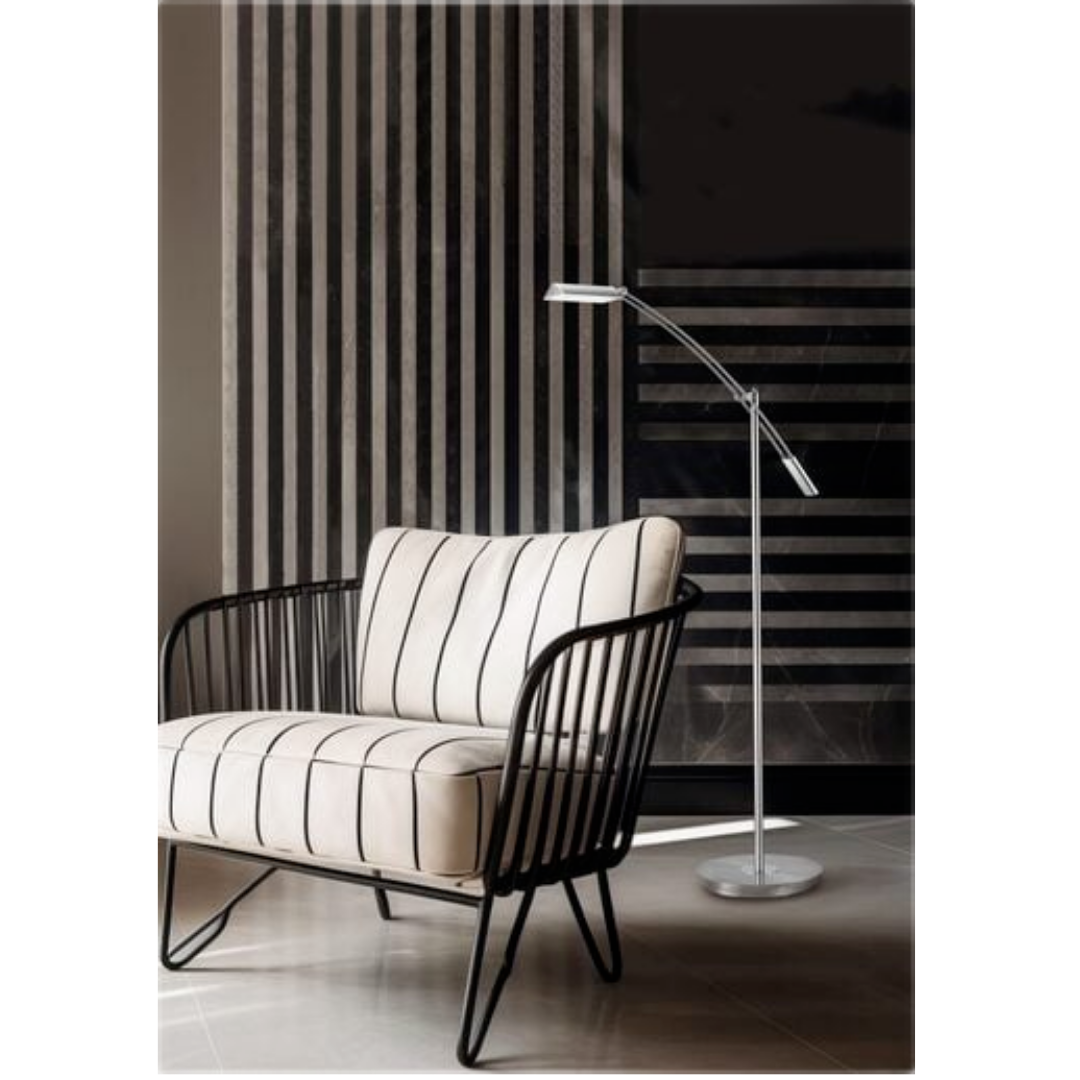 Trio Verona led stojací lampa nikl 420810107 TR420810107 Trio