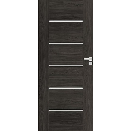 Bezfalcové Interiérové dveře Naturel AURA pravé 70 cm jilm antracit AURAJA70LB Naturel