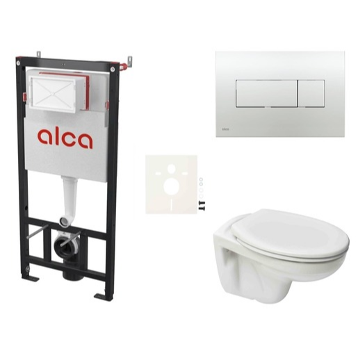 Cenově zvýhodněný závěsný WC set Alca do lehkých stěn / předstěnová montáž+ WC S-Line S-line Pro SIKOASP5 S-Line