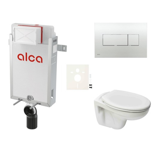 Cenově zvýhodněný závěsný WC set Alca k zazdění + WC S-Line S-line Pro SIKOAP5 S-Line
