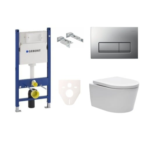 Cenově zvýhodněný závěsný WC set Geberit do lehkých stěn / předstěnová montáž+ WC SAT Brevis SIKOGES7W8S SAT