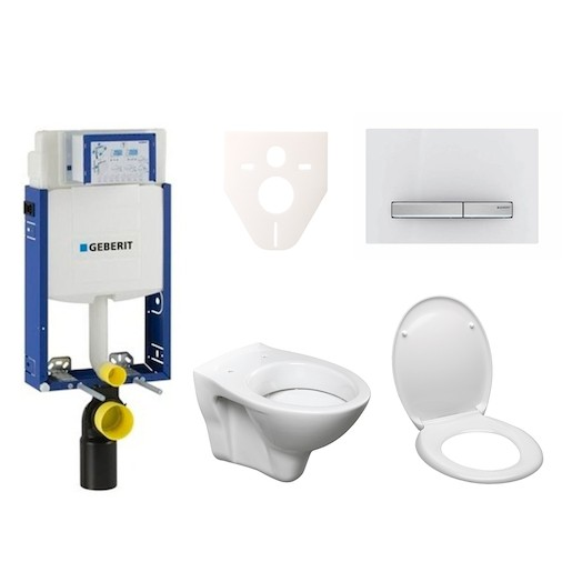 Cenově zvýhodněný závěsný WC set Geberit k zazdění + WC S-Line S-line Pro 110.302.00.5ND8 S-Line