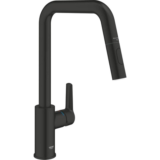 Dřezová baterie GROHE Start s vytahovací sprškou černá 306312430 Grohe