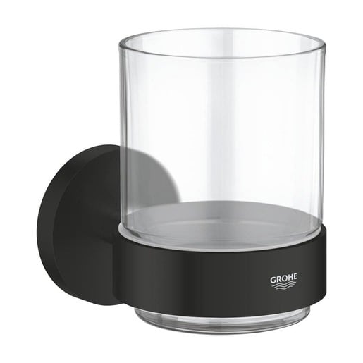 Grohe Essentials držák skleniček včetně skleničky černá mat 1022562430 G1022562430 Grohe