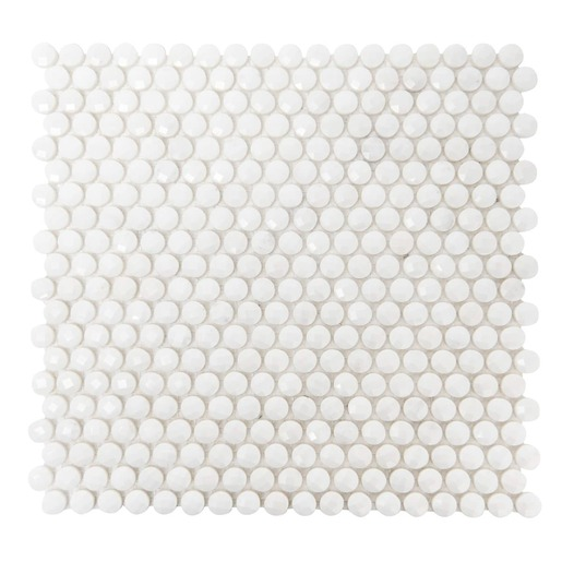 Kamenná mozaika Premium Mosaic Stone bílá 30x30 cm leštěná STMOSDIA15WHP Premium Mosaic Stone