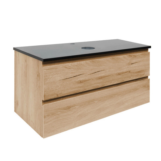 Koupelnová skříňka s krycí deskou z kamene SAT B-Way 99x50x45 cm dub mat BWAY2100OAKTK SAT