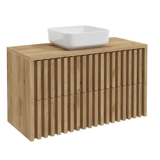 Koupelnová skříňka s krycí desku SAT Delano 100x56x46 cm dub mat DELANO100ZDDE SAT