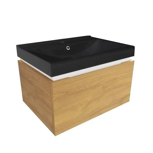 Koupelnová skříňka s umyvadlem SAT Feel 60x30x46 cm dub medový mat SATFEEL60DMU1MB SAT