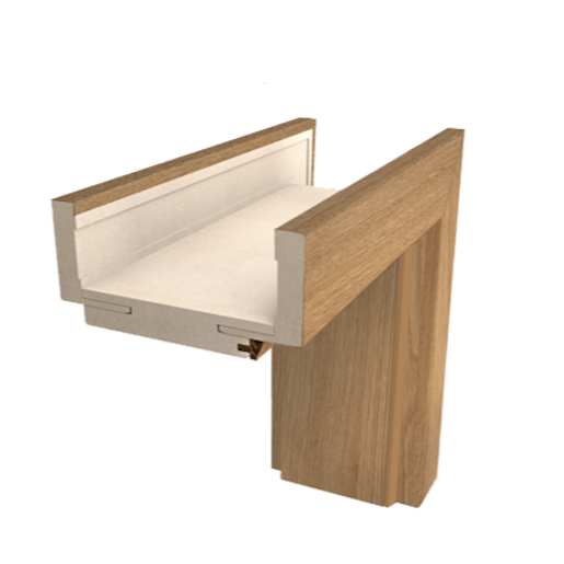 Obložková zárubeň Naturel 60 cm pro tloušťku stěny 14-16 cm jilm pravá O4J60P Naturel