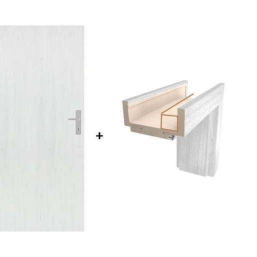 Protipožární dveře Naturel Naturel technické levé 80 cm borovice bílá SETDPOBB80L Naturel