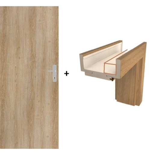 Protipožární dveře Naturel Naturel technické levé 80 cm jilm SETDPOJ80L Naturel