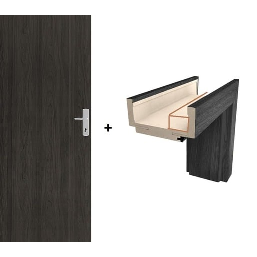 Protipožární dveře Naturel Naturel technické levé 80 cm jilm antracit SETDPOJA80L Naturel