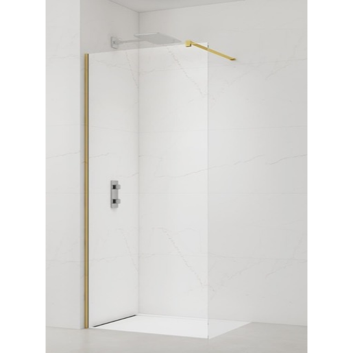 Sprchová zástěna Walk-in 110 cm SAT v barvě profilu zlatá lesk SATBWI110PRZ SAT