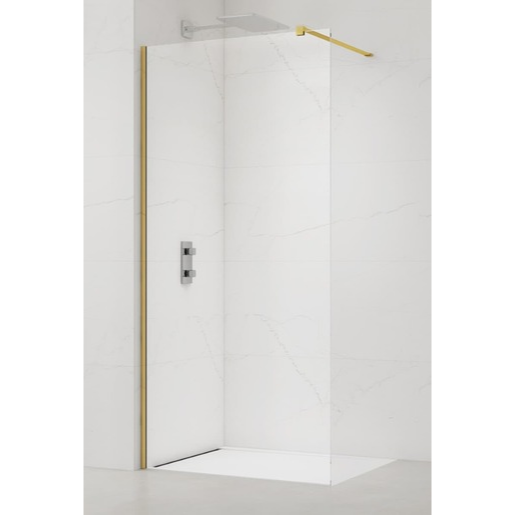 Sprchová zástěna Walk-in 85 cm SAT zlatá lesklá SATBWI85PRZ SAT