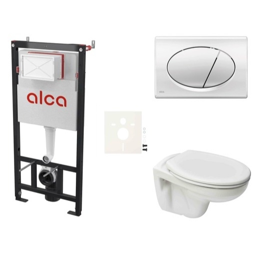 Cenově zvýhodněný závěsný WC set Alca do lehkých stěn / předstěnová montáž+ WC S-Line S-line Pro SIKOASP2 S-Line