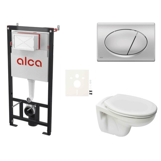 Cenově zvýhodněný závěsný WC set Alca do lehkých stěn / předstěnová montáž+ WC S-Line S-line Pro SIKOASP3 S-Line