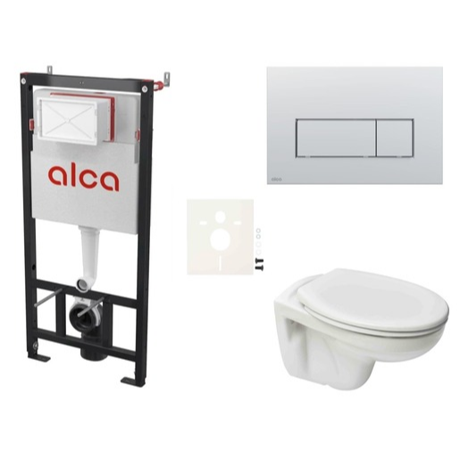 Cenově zvýhodněný závěsný WC set Alca do lehkých stěn / předstěnová montáž+ WC S-Line S-line Pro SIKOASP9 S-Line