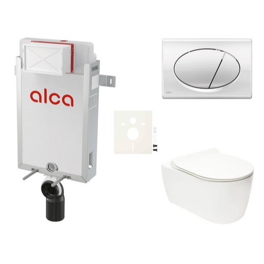 Cenově zvýhodněný závěsný WC set Alca k zazdění + WC Glacera Alfa SIKOAA2 Alca