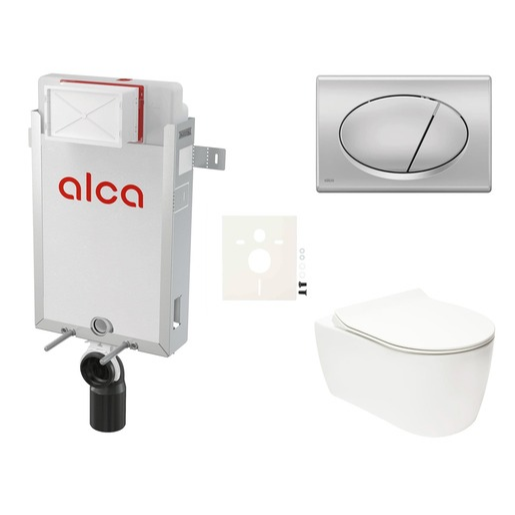 Cenově zvýhodněný závěsný WC set Alca k zazdění + WC Glacera Alfa SIKOAA3 Alca