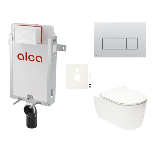 Cenově zvýhodněný závěsný WC set Alca k zazdění + WC Glacera Alfa SIKOAA9 Alca
