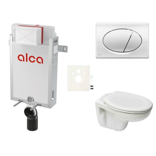 Cenově zvýhodněný závěsný WC set Alca k zazdění + WC S-Line S-line Pro SIKOAP2 S-Line