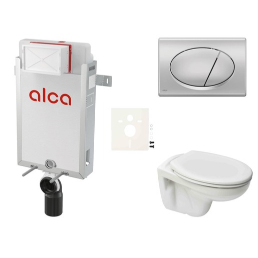 Cenově zvýhodněný závěsný WC set Alca k zazdění + WC S-Line S-line Pro SIKOAP3 S-Line