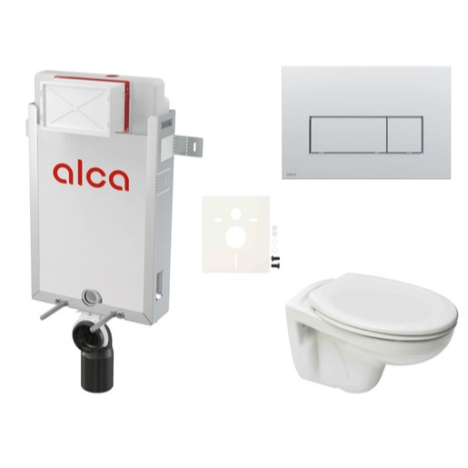 Cenově zvýhodněný závěsný WC set Alca k zazdění + WC S-Line S-line Pro SIKOAP9 S-Line