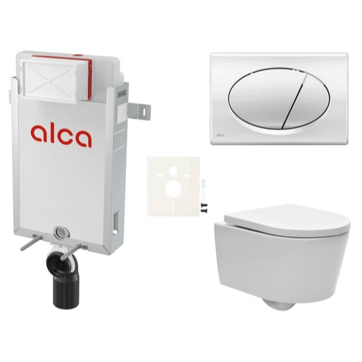 Cenově zvýhodněný závěsný WC set Alca k zazdění + WC SAT Brevis SIKOAW2 SAT