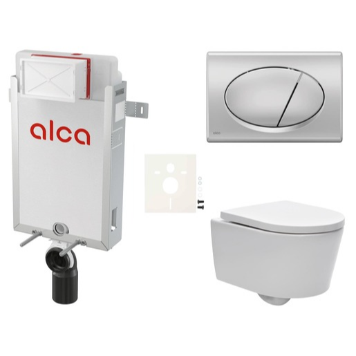 Cenově zvýhodněný závěsný WC set Alca k zazdění + WC SAT Brevis SIKOAW3 SAT
