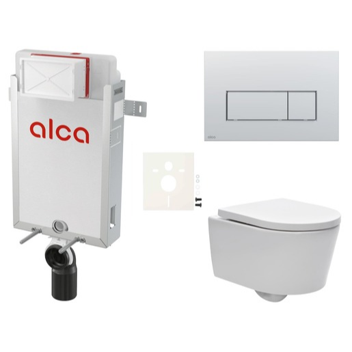 Cenově zvýhodněný závěsný WC set Alca k zazdění + WC SAT Brevis SIKOAW9 SAT