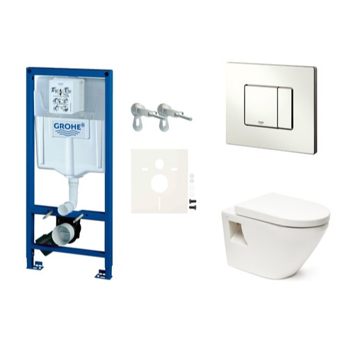 Cenově zvýhodněný závěsný WC set GROHE do lehkých stěn / předstěnová montáž+ WC Vitra Integra SIKOGRSINT2S Grohe