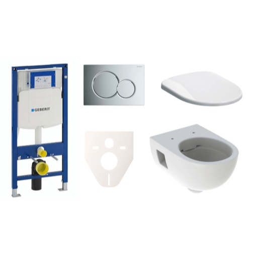 Cenově zvýhodněný závěsný WC set Geberit do lehkých stěn / předstěnová montáž+ WC Geberit Selnova SIKOGES3S2 Geberit