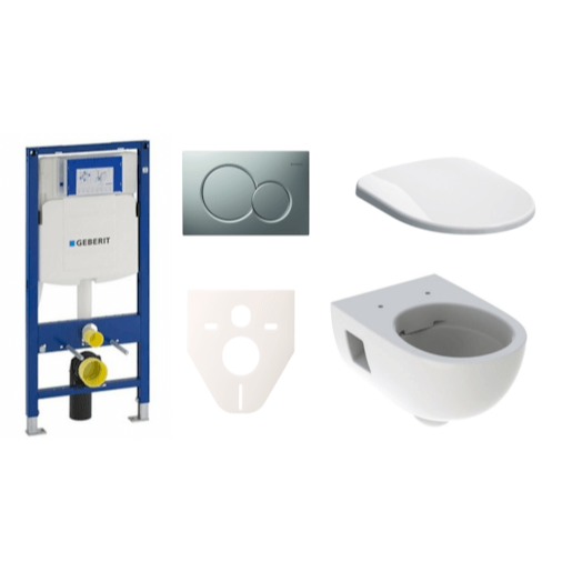 Cenově zvýhodněný závěsný WC set Geberit do lehkých stěn / předstěnová montáž+ WC Geberit Selnova SIKOGES3S3 Geberit