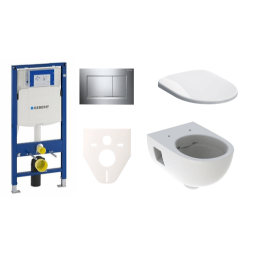 Cenově zvýhodněný závěsný WC set Geberit do lehkých stěn / předstěnová montáž+ WC Geberit Selnova SIKOGES3S6 Geberit