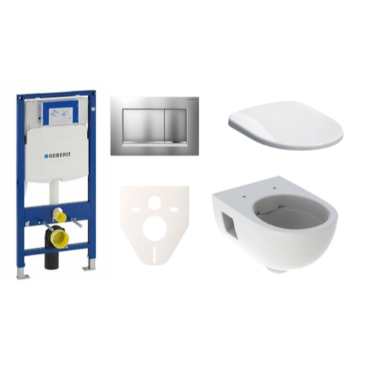 Cenově zvýhodněný závěsný WC set Geberit do lehkých stěn / předstěnová montáž+ WC Geberit Selnova SIKOGES3S7 Geberit