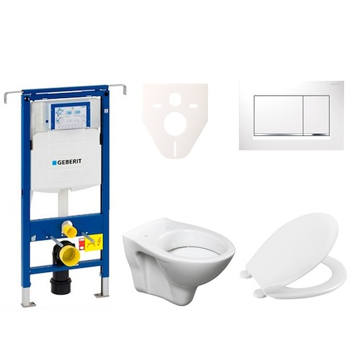 Cenově zvýhodněný závěsný WC set Geberit do lehkých stěn / předstěnová montáž+ WC S-Line S-line Pro 111.355.00.5NR5 S-Line