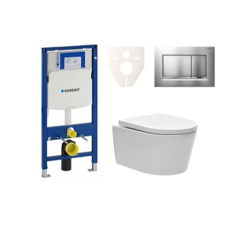 Cenově zvýhodněný závěsný WC set Geberit do lehkých stěn / předstěnová montáž+ WC SAT Brevis SIKOGES3W7 SAT