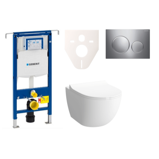 Cenově zvýhodněný závěsný WC set Geberit do lehkých stěn / předstěnová montáž+ WC VitrA VitrA Shift SIKOGES4N41 VitrA