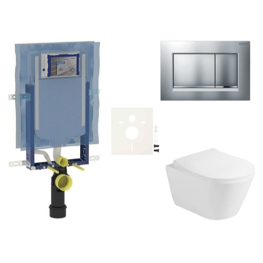 Cenově zvýhodněný závěsný WC set Geberit k zazdění + WC Glacera Ava SIKOGEZAVAS30