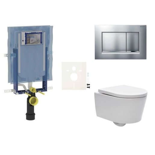 Cenově zvýhodněný závěsný WC set Geberit k zazdění + WC SAT Brevis SIKOGEZBRES30