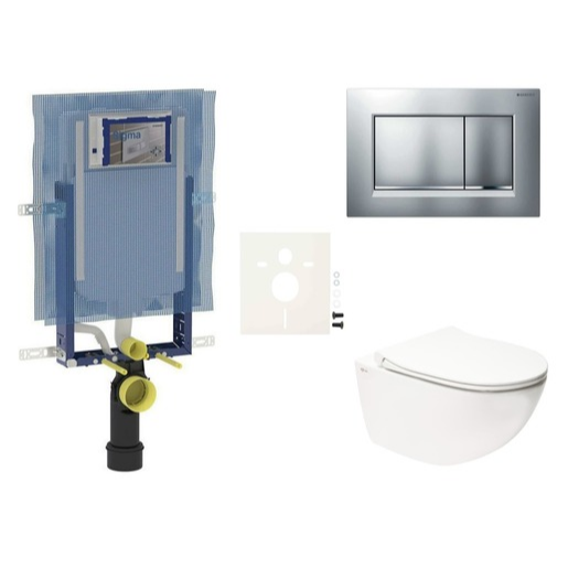 Cenově zvýhodněný závěsný WC set Geberit k zazdění + WC SAT Infinitio SIKOGEZINFS30