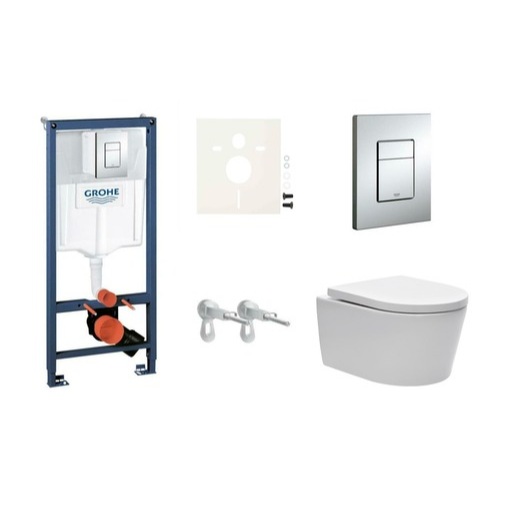 Cenově zvýhodněný závěsný WC set Grohe do lehkých stěn / předstěnová montáž+ WC SAT Brevis SIKOGRS3W0 SAT